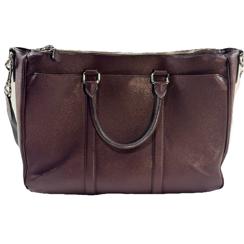 Coach F59141 Perry Metropolitan Oxblood Leather Business Tote Briefcase Unisex - Picture 3 of 16